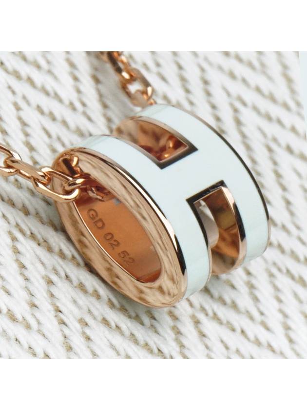 Mini Pop H Pendant Necklace Rose Gold - HERMES - BALAAN 6