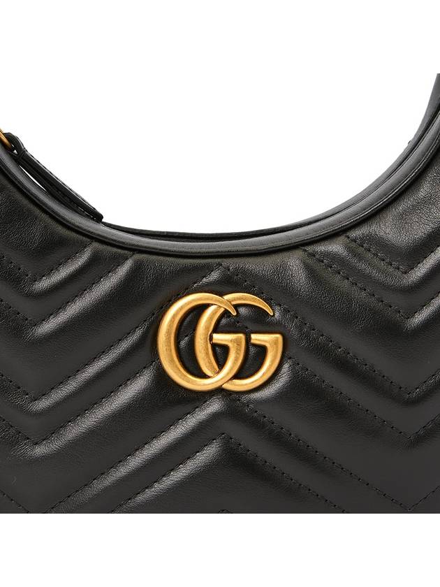 GG Marmont Half Moon Mini Bag Black - GUCCI - BALAAN 9