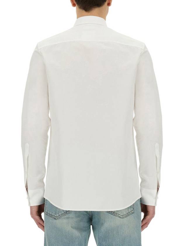 Rockstud Untitled Studded Cotton Long Sleeve Shirt White - VALENTINO - BALAAN 4