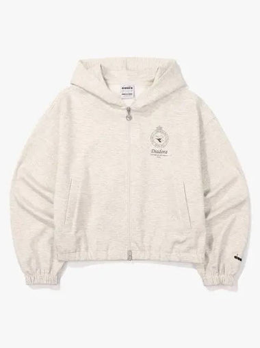 Diadora comfy hooded zip up jacket MELANGE GRAY - DIADORA - BALAAN 1