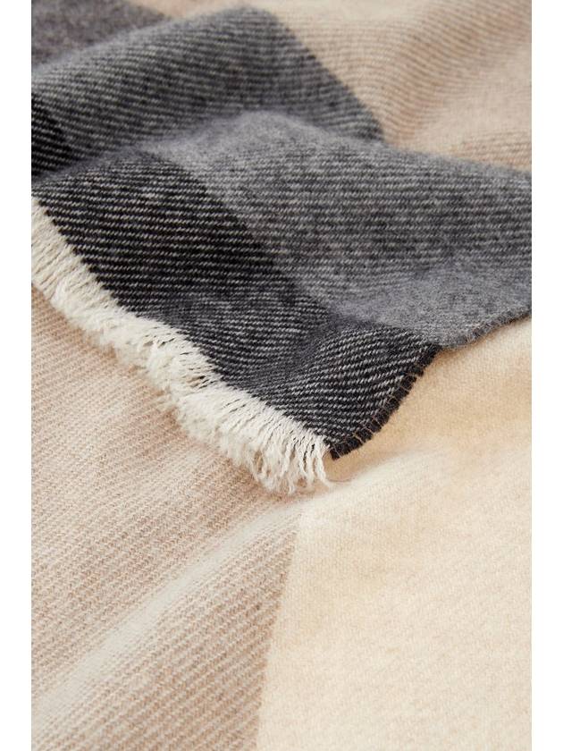 Twill Check Wool Cashmere Muffler - BRUNELLO CUCINELLI - BALAAN 5