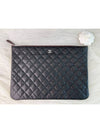 Classic Clutch Large Black Caviar Silver Plated AP4022 Y33351 C3906 - CHANEL - BALAAN 1