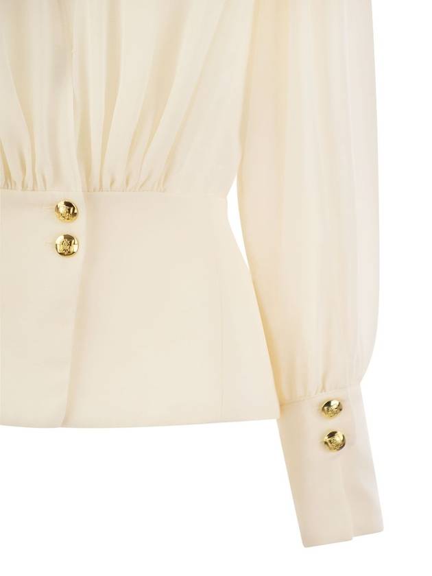 Georgette blouse with basque - ELISABETTA FRANCHI - BALAAN 4