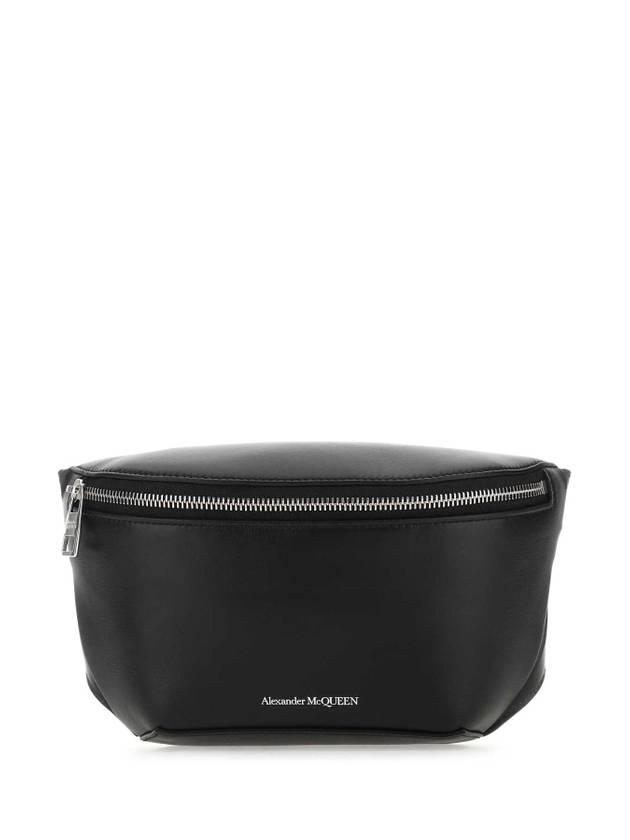 Logo Detail Chain Belt Bag Black - ALEXANDER MCQUEEN - BALAAN 1