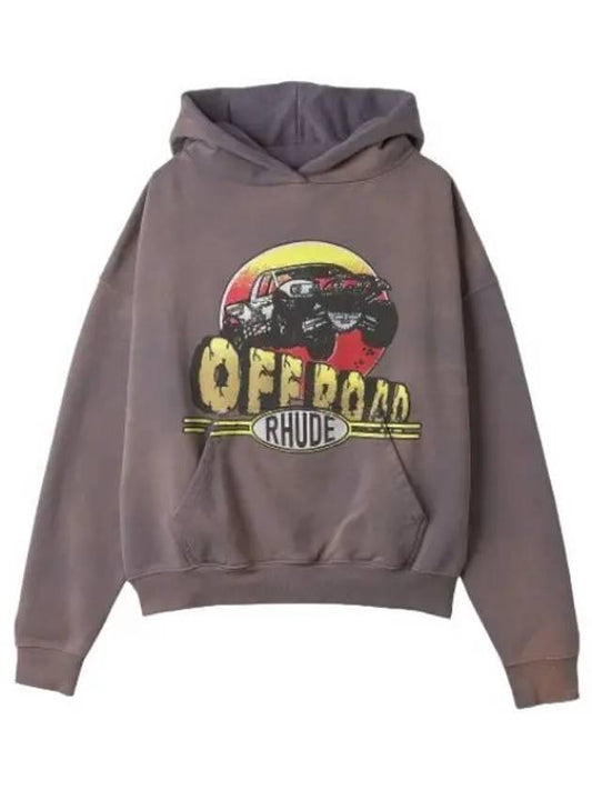 Off Road Hooded Vintage Gray Sweatshirt - RHUDE - BALAAN 1
