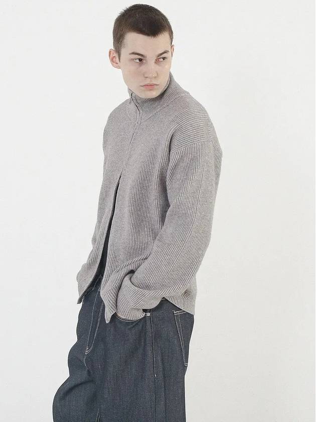 Modal Knit Zip up Cardigan Gray - CHANCE'S NOI - BALAAN 4