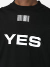 Yes No Print Short Sleeve T-Shirt Black - VETEMENTS - BALAAN 7