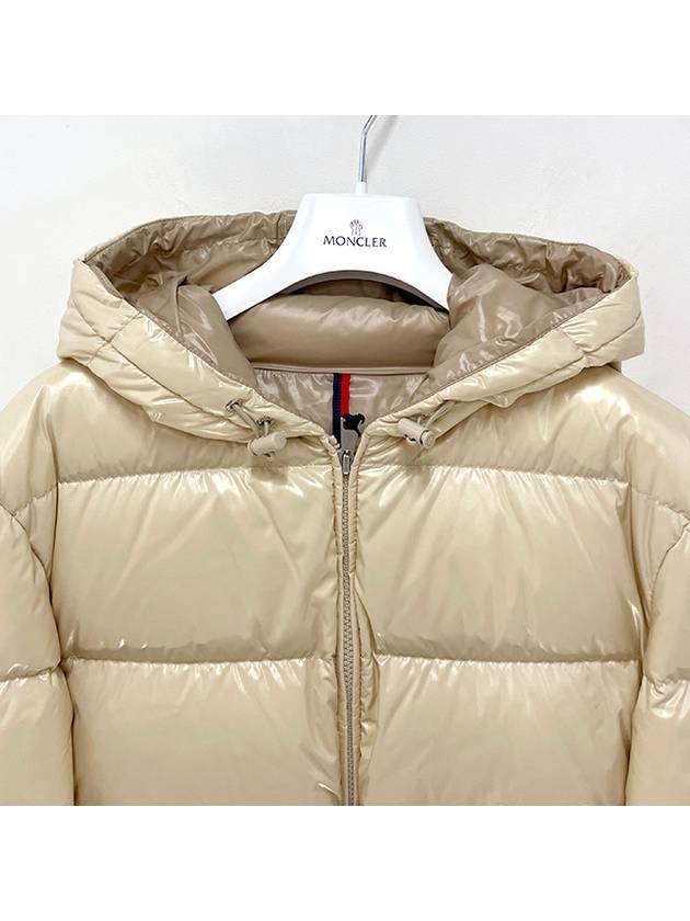 Women s Logo Patch BAYARD Down Padded Short Jacket Beige 1A00083 5963V 268 - MONCLER - BALAAN 3