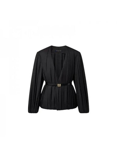 Draped Wool Toile Jacket Black - LOUIS VUITTON - BALAAN 1