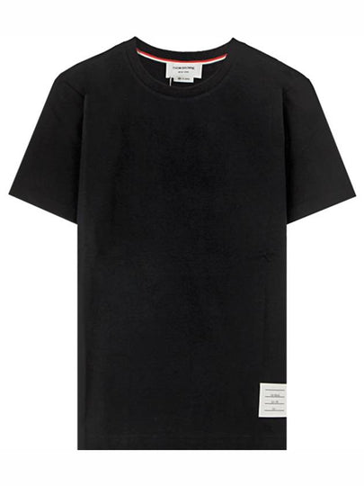 Men's Side Slit Relaxed Short Sleeve T-Shirt Navy - THOM BROWNE - BALAAN 2