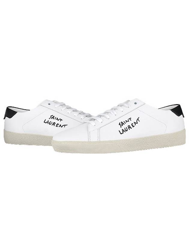 Court Classic SL 06 Leather Low Top Sneakers White - SAINT LAURENT - BALAAN 2