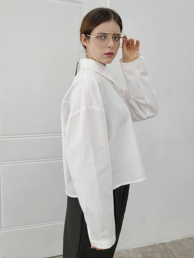 e 3-stitch collar natural washing long-sleeved shirt white - PRETONE - BALAAN 5
