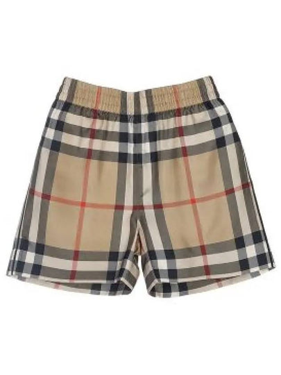 Check Print Shorts Beige - BURBERRY - BALAAN 2