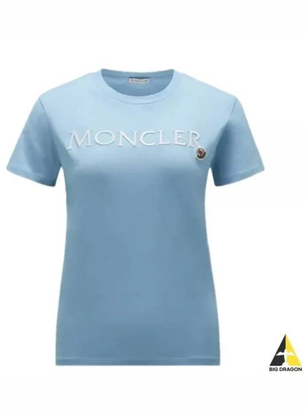 8C00016 829HP 71Q logo embroidered short sleeve t shirt - MONCLER - BALAAN 1