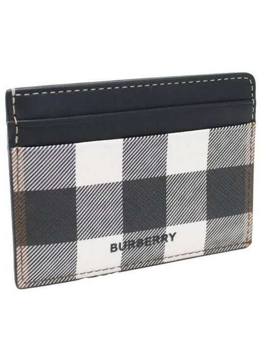 Check Print 2-tier Card Wallet Dark Burch Brown - BURBERRY - BALAAN 2