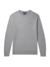 Logo Embroidery Crew Neck Sweater Grey - POLO RALPH LAUREN - BALAAN 1