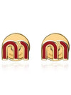 enamel metal earrings red - MIU MIU - BALAAN 4