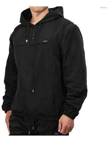 Anorak logo hooded jacket SLA M2134JK BLK - STAMPD - BALAAN 1