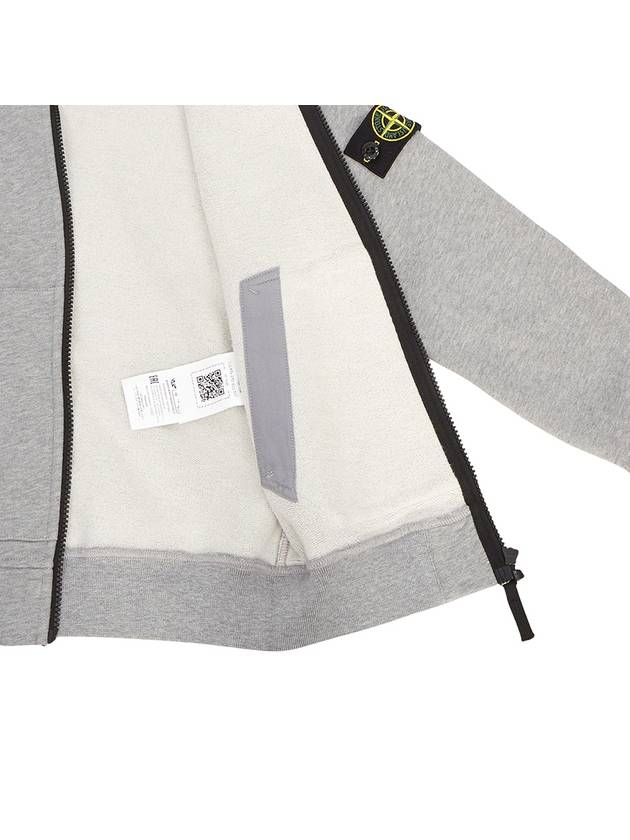 Kids Garment Dyed Cotton Fleece Zip-Up Jacket Grey - STONE ISLAND - BALAAN 8