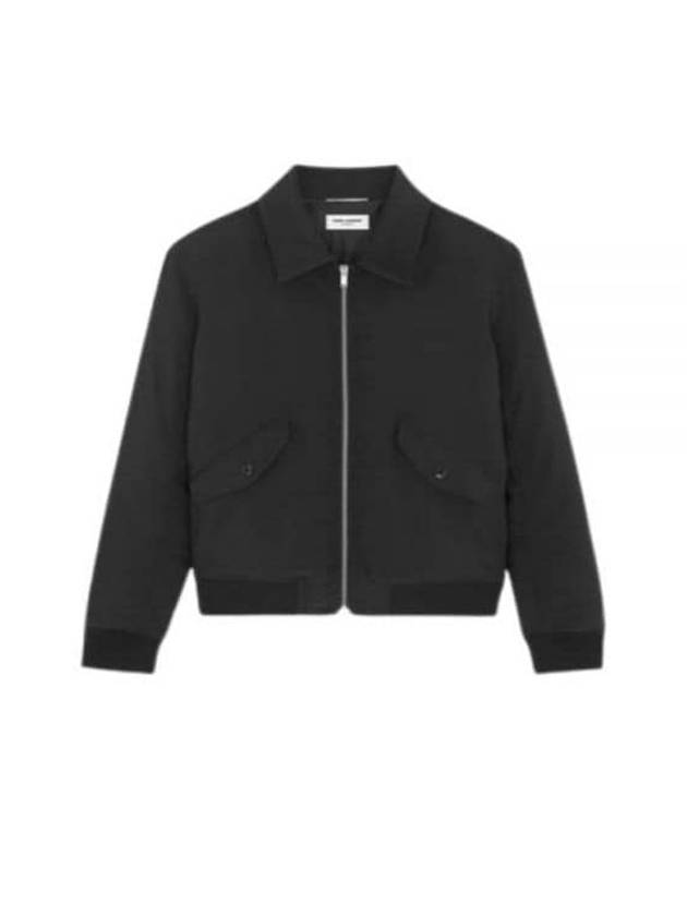 Zip-Up Bomber Jacket Black - SAINT LAURENT - BALAAN 2