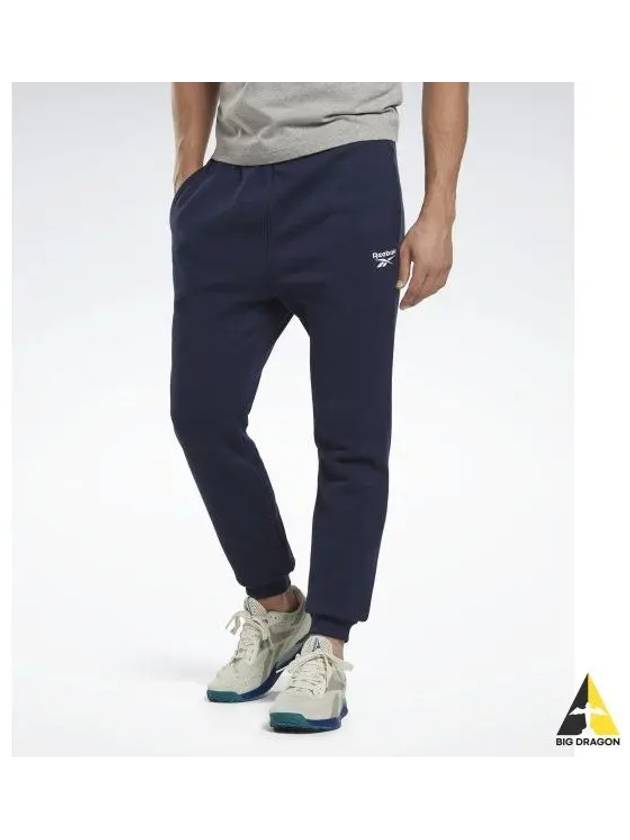 Small Vector Brushed Sweat Jogger Pants Navy HH8325 - REEBOK - BALAAN 1