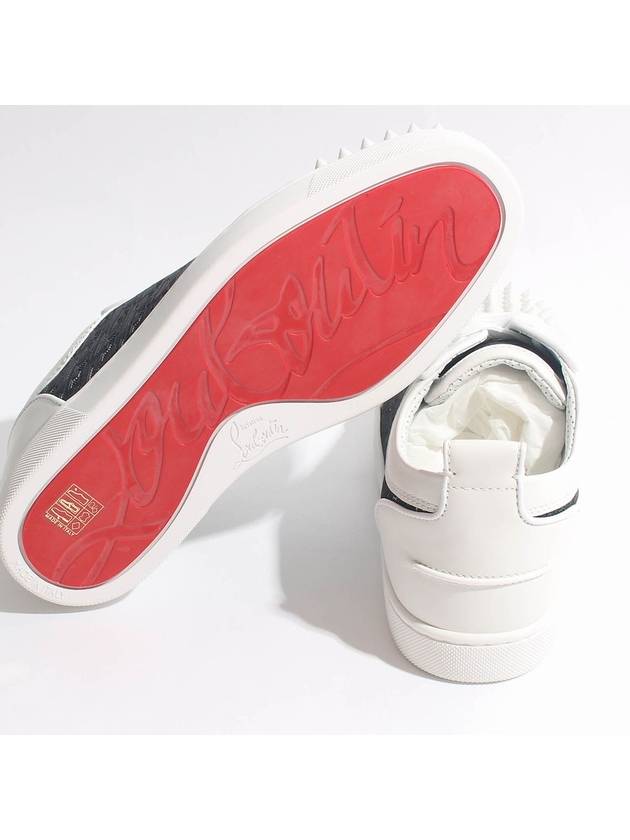 Louis Junior Spike Low Top Sneakers White Black - CHRISTIAN LOUBOUTIN - BALAAN 6