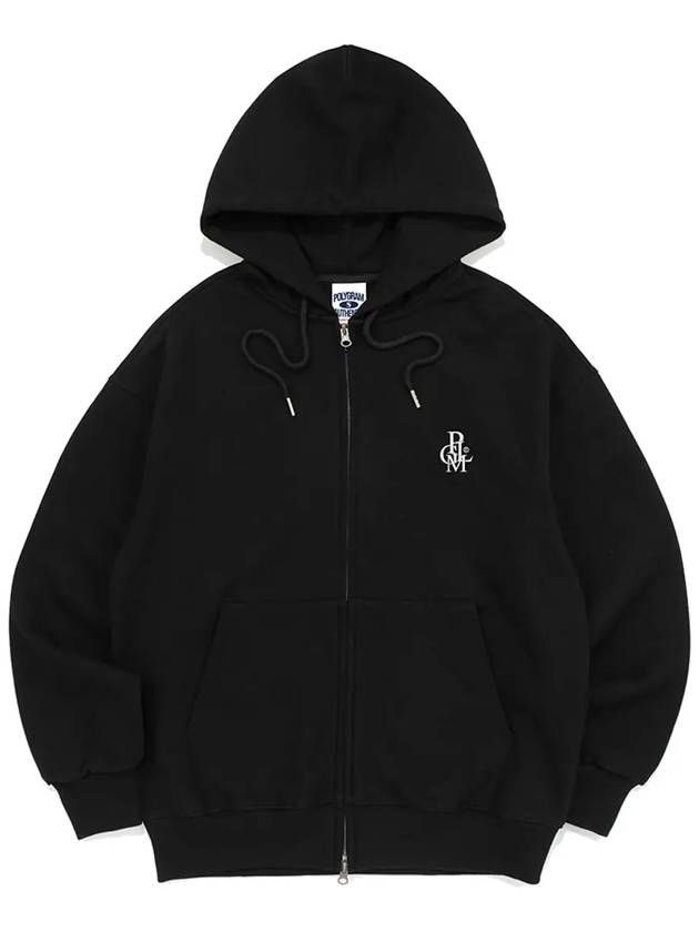 2WAY Symbol Logo Hooded ZipUp Black - POLYGRAM - BALAAN 6