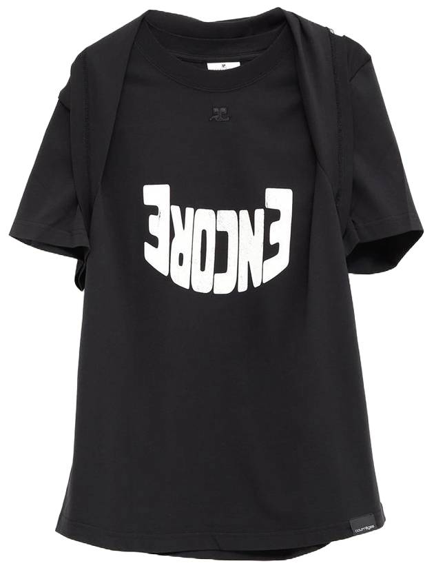 Encore Short Sleeve T Shirt Black - COURREGES - BALAAN 1