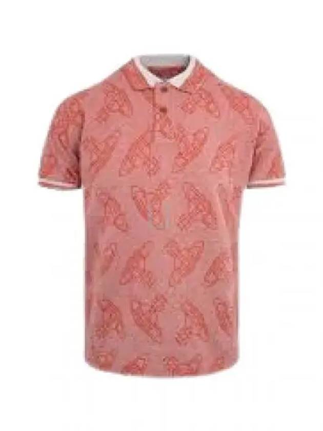 Classic All Over Logo Short Sleeve Cotton Polo Shirt Red - VIVIENNE WESTWOOD - BALAAN 2