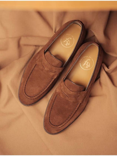 Suede Penny Loafers Brown - FLAP'F - BALAAN 2