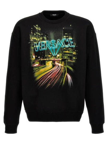 Long Sleeve T-Shirt 10125551A090452B510 Black - VERSACE - BALAAN 1