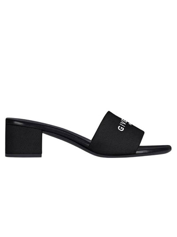 4G Canvas Mule Heel Black - GIVENCHY - BALAAN 1