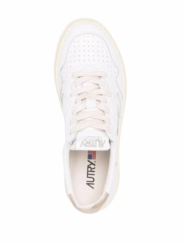 Medalist Goatskin Low Top Sneakers Gold White - AUTRY - BALAAN 5