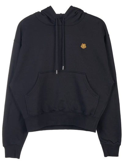 Women's Tiger Logo Cotton Hoodie Black - KENZO - BALAAN 2