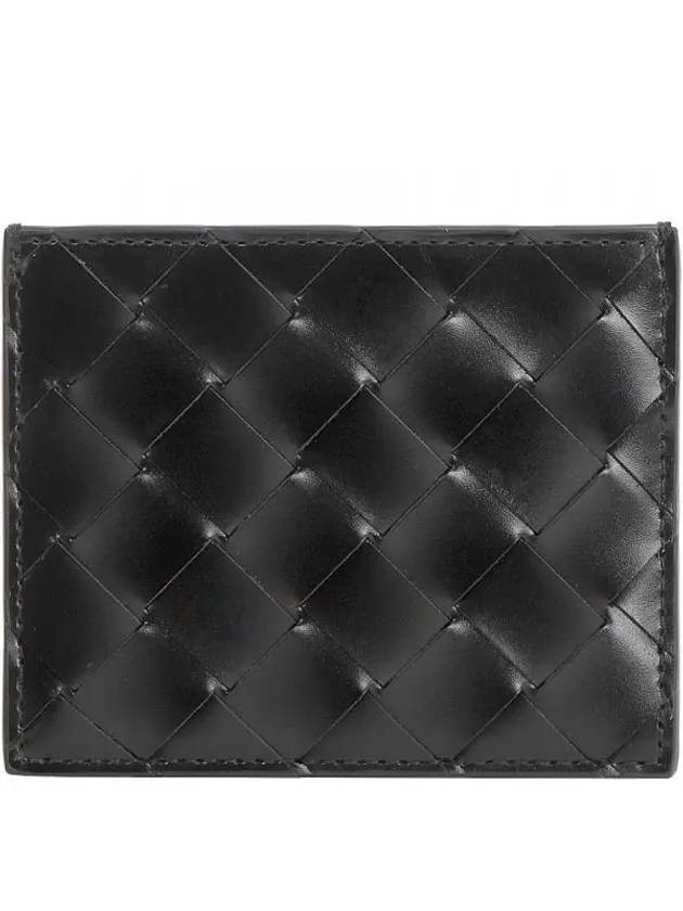 Intrecciato Spazzolato Card Holder Black - BOTTEGA VENETA - BALAAN 2