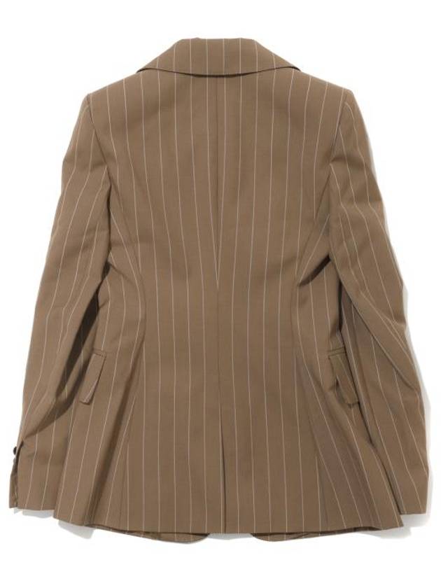 Galosce Pinstripe Blazer Jacket Beige - MAX MARA - BALAAN 3