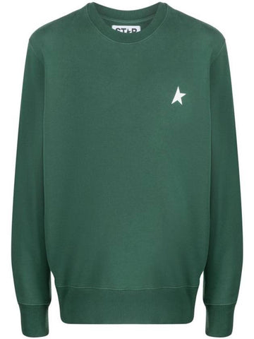 Star Print Crew Neck Sweatshirt Green - GOLDEN GOOSE - BALAAN 1