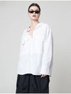 AW41SH01 Loose fit slit shirtWhite - ATHPLATFORM - BALAAN 2