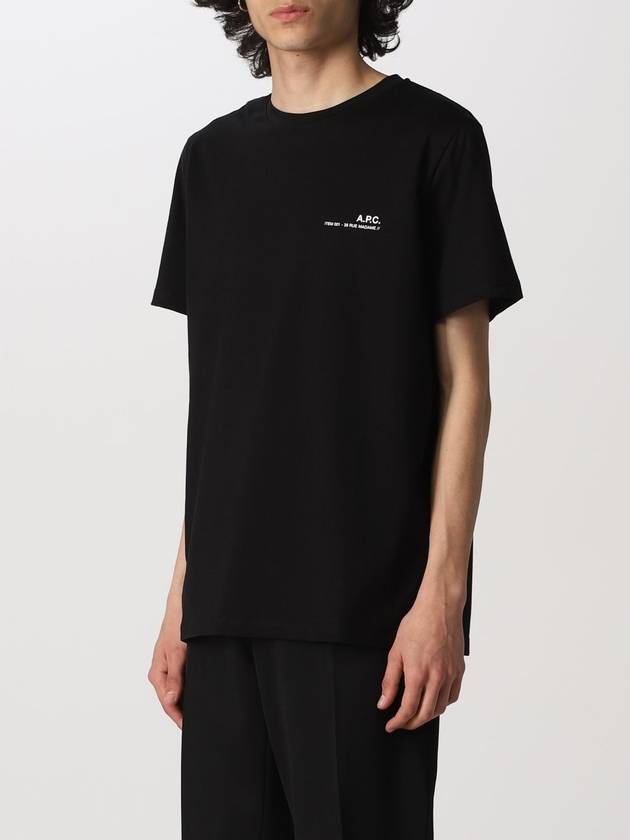 Men's Item Logo Short Sleeve T-Shirt Black - A.P.C. - BALAAN 9