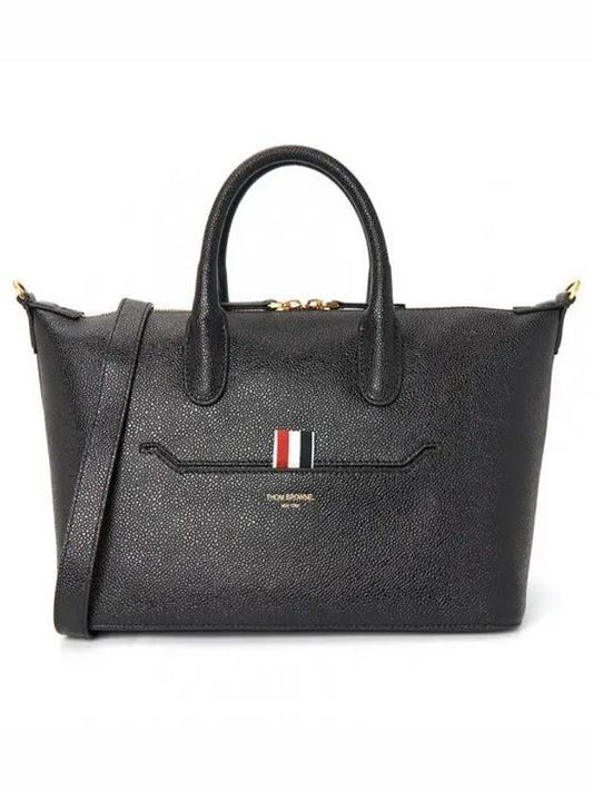 Pebble Grain Small Duffel Bag Black - THOM BROWNE - BALAAN 2