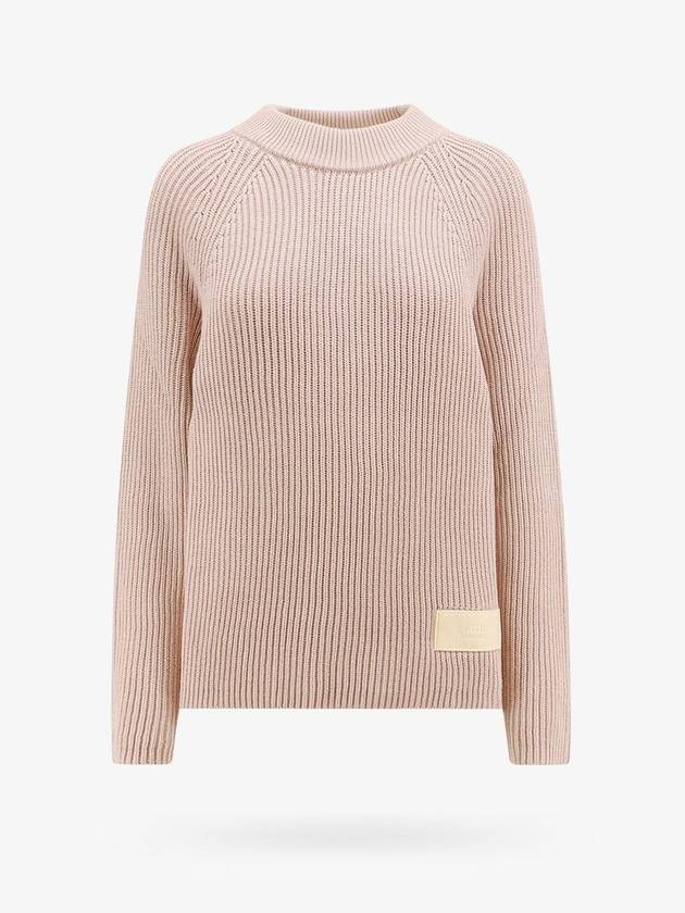 Logo Patch Basic Knit Top Powder Pink - AMI - BALAAN 1