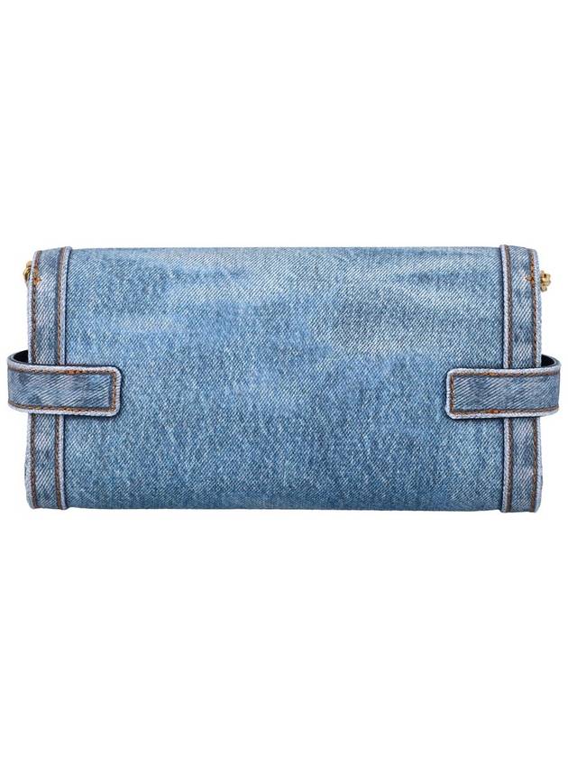 B BUZZ POUCH 23 DENIM - BALMAIN - BALAAN 4