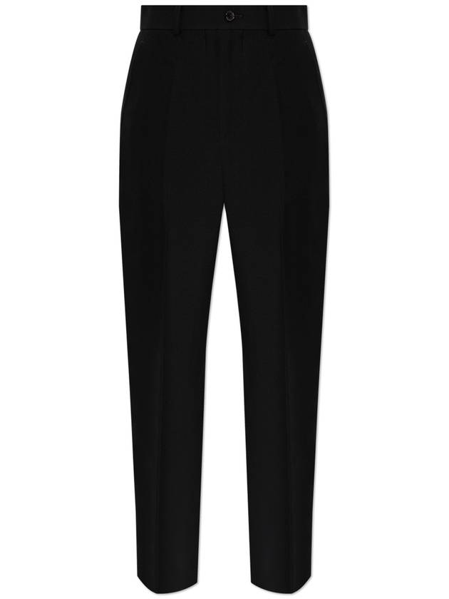 Comme Des Garçons Noir Kei Ninomiya Wool Trousers With Crease, Women's, Black - COMME DES GARCONS - BALAAN 1