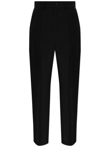 Comme Des Garçons Noir Kei Ninomiya Wool Trousers With Crease, Women's, Black - COMME DES GARCONS - BALAAN 1