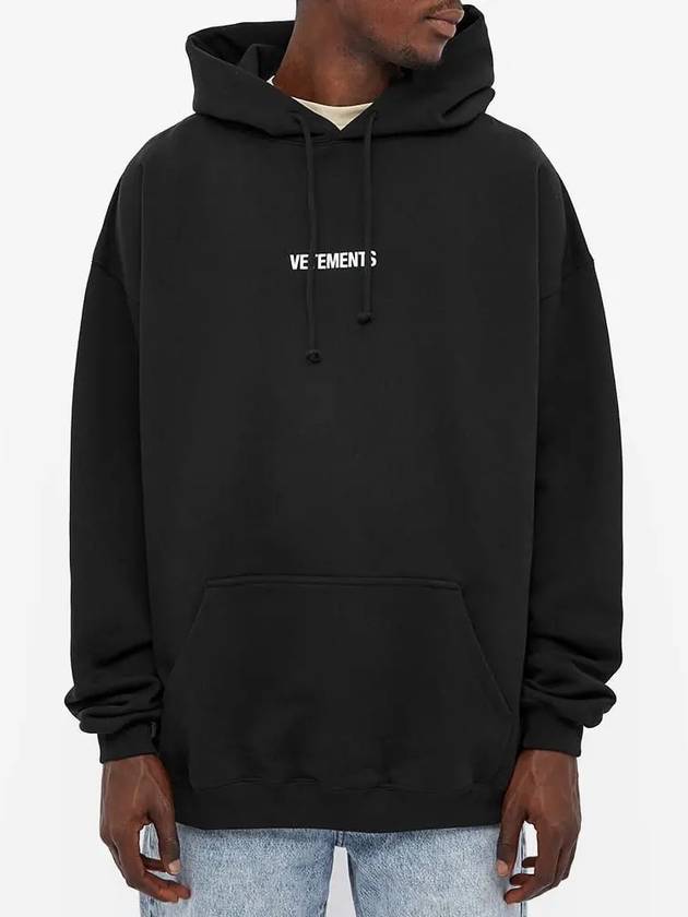 Signature Logo Hoodie Black - VETEMENTS - BALAAN 2