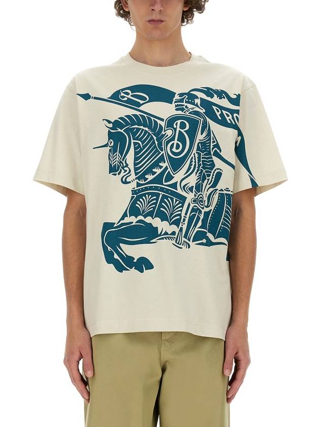 EKD Cotton Short Sleeve T-Shirt Ivory - BURBERRY - BALAAN 2