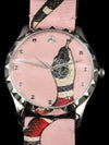 Women s Gucci YA1264083 38MM Pink Leather King Snake Watch gt Gangbuk used luxury goods - GUCCI - BALAAN 2