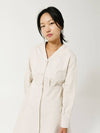 V Neck Long Sleeve One Piece CREAM - LE SOLEIL MATINEE - BALAAN 5