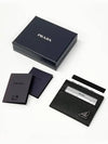 Triangle Logo Saffiano Card Wallet Black - PRADA - BALAAN 6