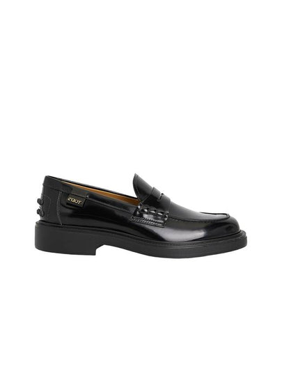 Logo Detail Leather Loafer Black - TOD'S - BALAAN 2